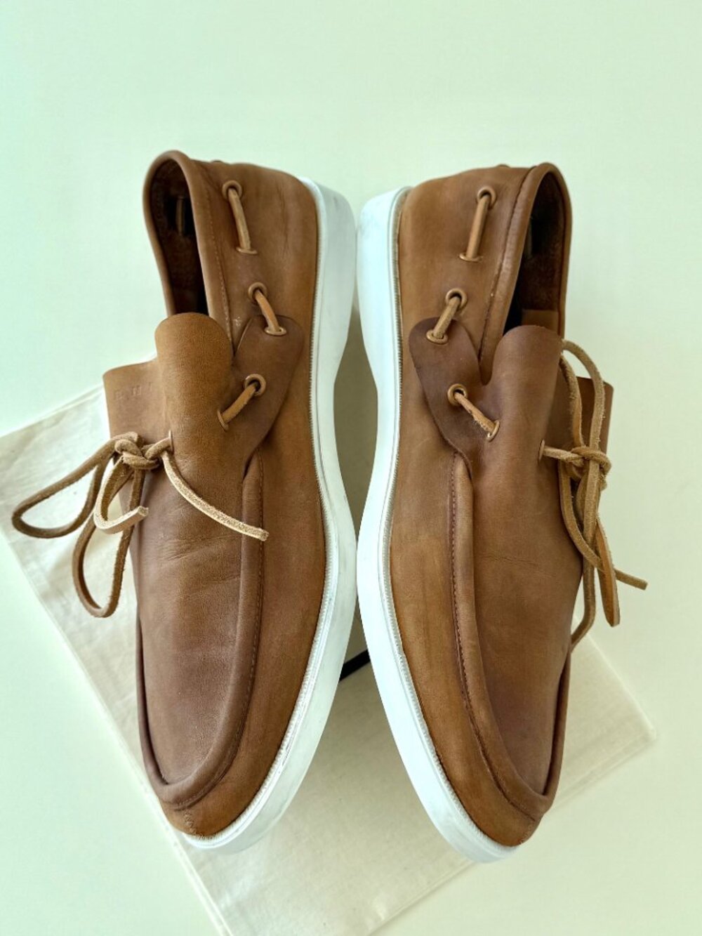 MARNI Tan Nubuck Boat Shoes IT 39 / US 9 - Picture 3 of 12